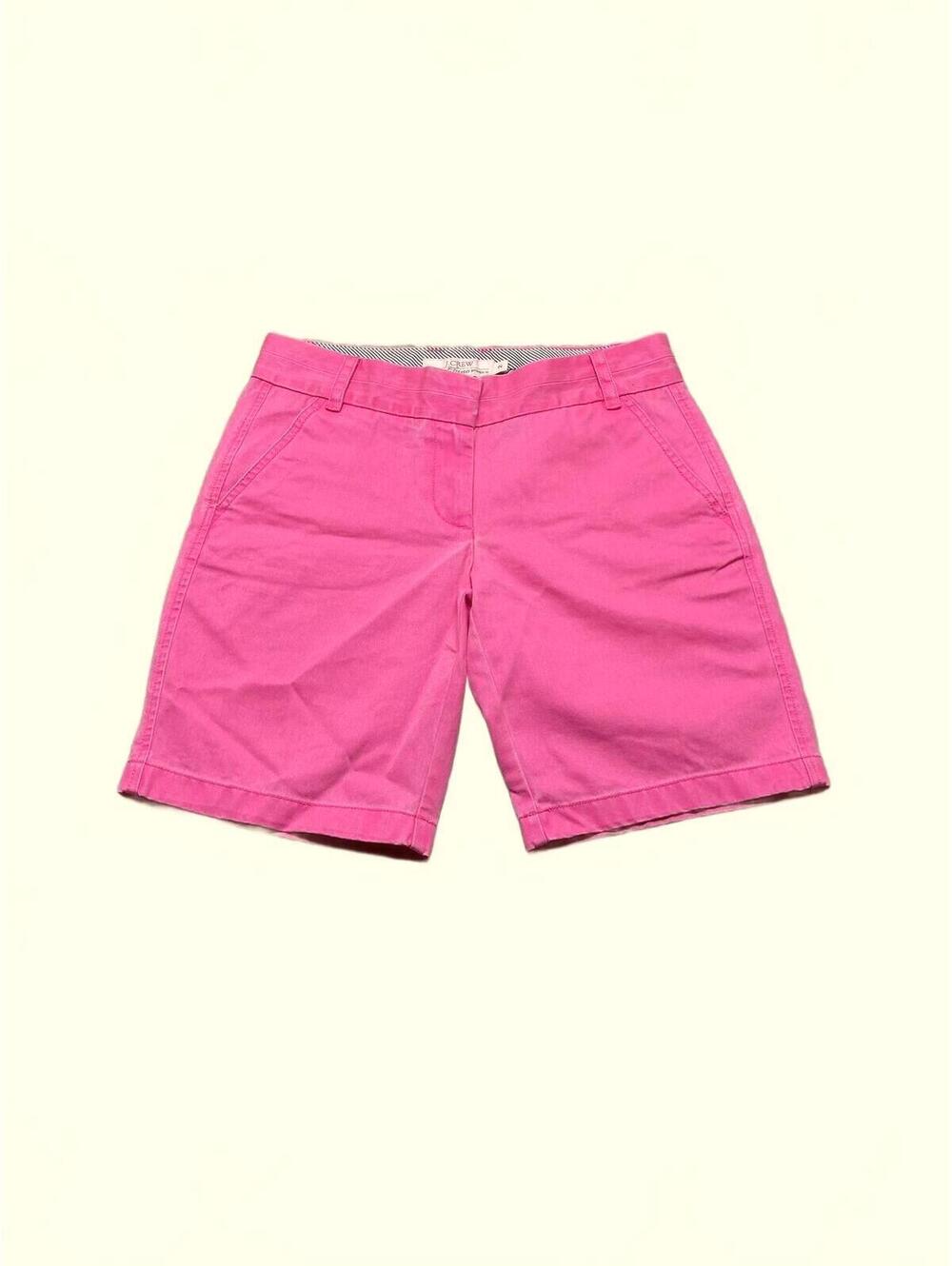 J.Crew Neon Hot Pink Chino Shorts Size 2